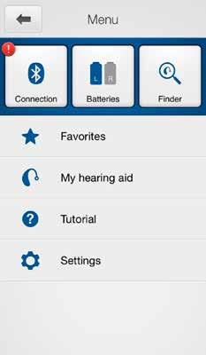 Distance search If the app does not detect the hearing aids nearby, it will switch to Map view and display the place on the map where the hearing aids were last