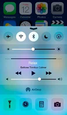 Swipe upwards from the bottom of the screen to reveal the Control Center and tap the