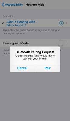 How to reconnect hearing aids to iphone, ipad or ipod touch When you turn off the hearing aids or Apple device, they will no longer be connected. Follow these steps to reconnect.