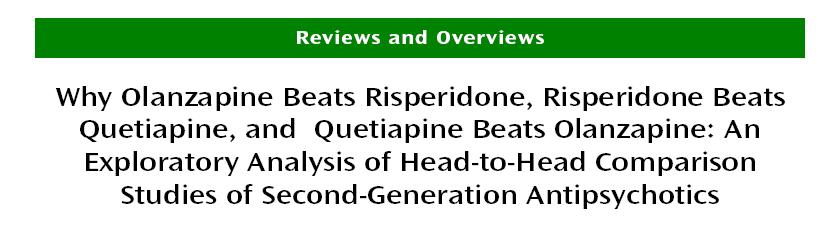 The overall outcome reported in the abstract of head to head comparisons of atypical antipsychotics strongly depends on the sponsor In a blinded analysis of