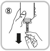 hand to fill the oral syringe.