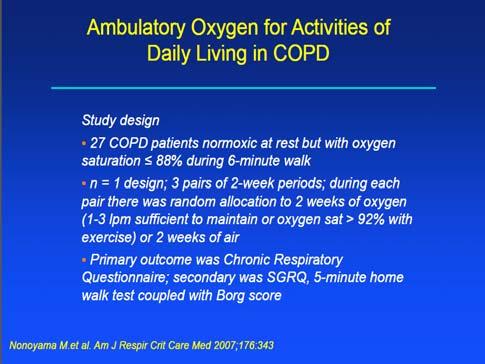randomized control trial on oxygen therapy