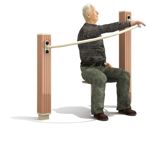 5 RIGHT ARM EXERCISER FUNCTION: To strengthen and improve the flexibility of the right arm, lower spine, abdominal muscles and shoulders.
