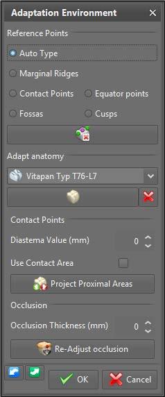 To do so, right-click on the prosthesis and choose Adaptation Environment, under the Anatomy (or overlay) sub-menu. 5.