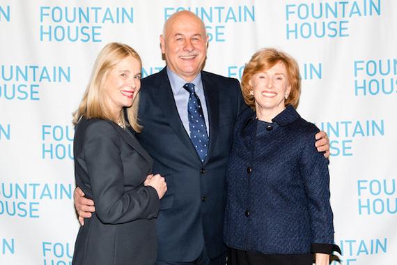 Event Founders Lorna Hyde Graev (left) and Lynn Nicholas (right) with Fountain House President Kenn Dudek. The panel s two eminent suicide researchers addressed various misconceptions.