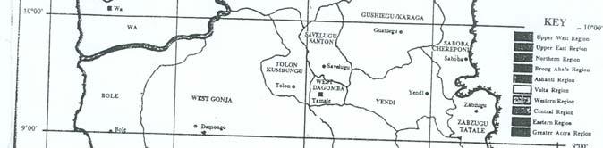 districts W - Akwapim North SW - Tema