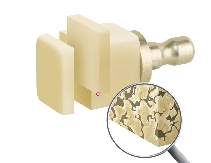 In this dental material, the dominant ceramic network is reinforced by a polymer network, with both networks fully