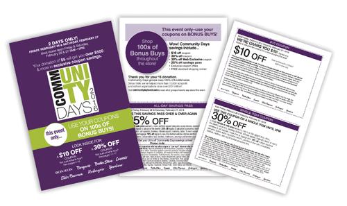 Fundraising Carson s Community Days Wednesday- Sunday November 9 th -12 th Purchase your coupon booklet for only