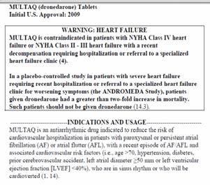 Black Box Warning מולטאק אינה מתאימ ה ל חולי אי-ספיקתלב לב ח מורהאו או (NYHA FC III IV) בל בל תי-יציבה קראטינין-צפויה צפויהעליה עליהשל שלעד עד כ- 15-10% ברמותהקר הקר