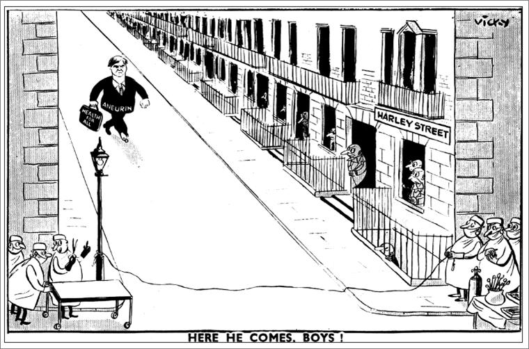 Cartoon from the Daily Mirror, May 1946 What is the message of this source?