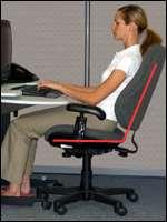The user's torso and neck are straight and recline between 105 and 120 degrees from the thighs. Figure 5. Declined sitting position Figure 6.