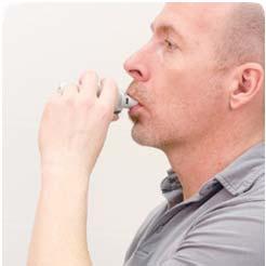 Remove inhaler from mouth hold breath for 0 seconds or as long as you can. Breathe out. 7. Close the cap.