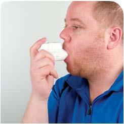 Keep breathing in even after you hear the inhaler click.