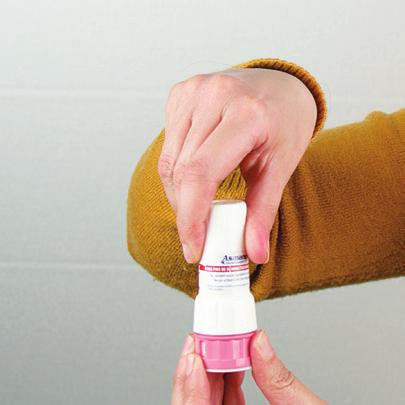 breath. Remove the inhaler from your mouth hold your breath for up to 0 seconds, or for as long as is comfortable.