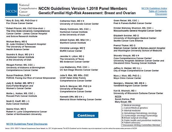 NCCN Genetic/Familial High Risk Assessment: Breast and Ovarian 21 HBOC Guidelines Set Criteria for: Who to