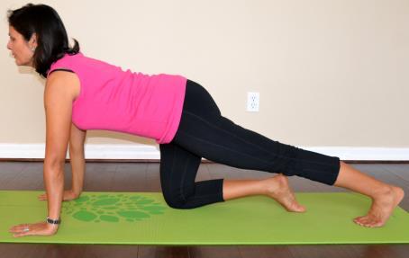 Slowly bring your hips down to the block sitting comfortable between your feet Benefits: Stretches the top of the foot and ankle. Helps with flat foot and recreates the arches.