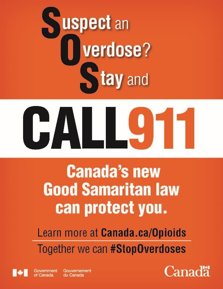 EXAMPLE: GOOD SAMARITAN LAW Became law on May 4, 2017 Provides some legal protection for individuals who seek emergency help during an overdose Protects the