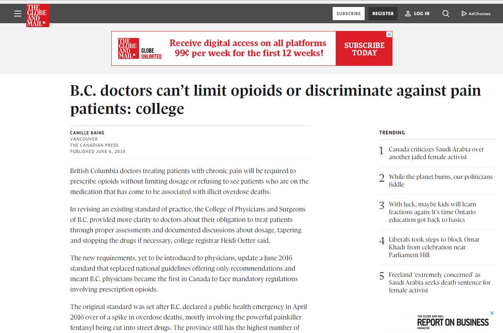 3. RESTRICTING OPIOIDS NOT THE SOLUTION Opioid chill College of Physicians and