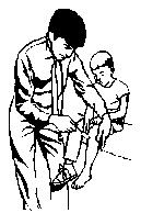 4 The doctor is testing the child s nervous system by tapping the tendon just below the knee.