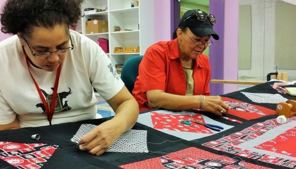 Quilting Club (continued) started with a handful of residents such as Aurdra Davidson, Mae Long, Jessie Lou Durrant, Merytle Dock to name a few, it has played home to up to 15 members but now exists