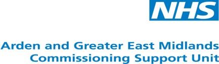 Arden and Greater East Midlands Commissioning Support Unit in association with Lincolnshire Clinical Commissioning Groups, Lincolnshire Community Health Services, United Lincolnshire Hospitals Trust