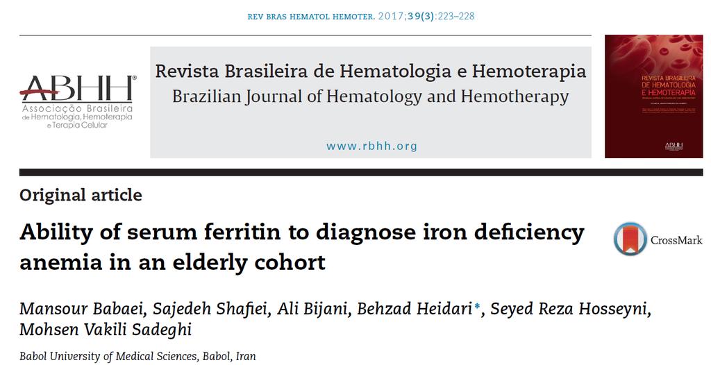 Serum ferritin and iron