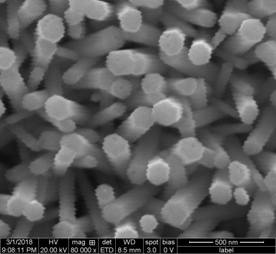 The effective surface area available for photo catalytic dye adsorption is a function of thickness, length and density of the nano rods covering the substrates. Fig.