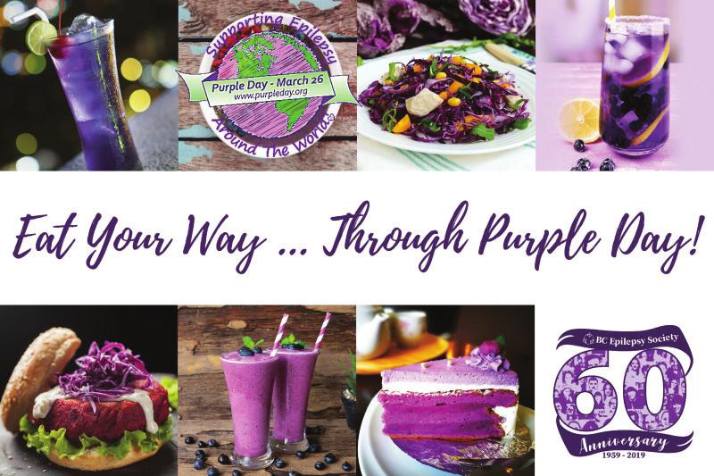 Attention Vancouver Restaurant Owners: The BC Epilepsy Society would like to invite you and your establishment to take part in our 2019 Eat Your Way Through Purple Day! campaign.
