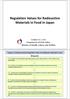 Regulation Values for Radioactive