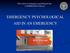 The Center of emergency psychological aid of EMERCOM of Russia EMERGENCY PSYCHOLOGICAL AID IN AN EMERGENCY