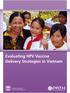 Evaluating HPV Vaccine Delivery Strategies in Vietnam