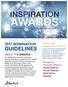 AWARD CATEGORIES GUIDELINES