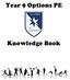 Year 9 Options PE. Knowledge Book