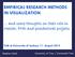 EMPIRICAL RESEARCH METHODS IN VISUALIZATION