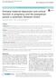 Perinatal maternal depression and cortisol function in pregnancy and the postpartum period: a systematic literature review
