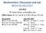 Biochemistry I Discussion and Lab BI/CH 421/621/527