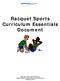 Racquet Sports Curriculum Essentials Document