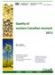 Quality of western Canadian mustard 2012