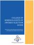 COLLEGE OF KINESIOLOGISTS OF ONTARIO ELECTION GUIDE