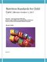Nutrition Standards for Child Care: Effective October 1, 2017