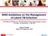 WHO Guidelines on the Management of Latent TB Infection