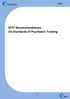 EFPT Recommendations On Standards of Psychiatric Training