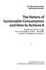 The Nature of Sustainable Consumption and How to Achieve it