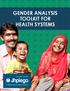 GENDER ANALYSIS TOOLKIT FOR HEALTH SYSTEMS
