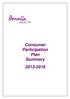 Consumer Participation Plan Summary