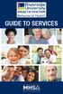 GUIDE TO SERVICES. Riverside County Mental Health Services Act