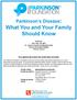 What You and Your Family Should Know