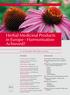 Herbal Medicinal Products in Europe - Harmonisation Achieved?