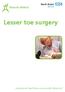Lesser toe surgery. Exceptional healthcare, personally delivered