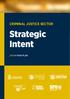 CRIMINAL JUSTICE SECTOR. Strategic Intent YEAR PLAN